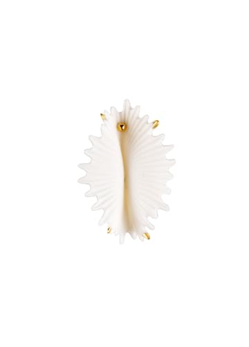 Lladró Actinia Orecchino Grande Porcellana Bianco Oro