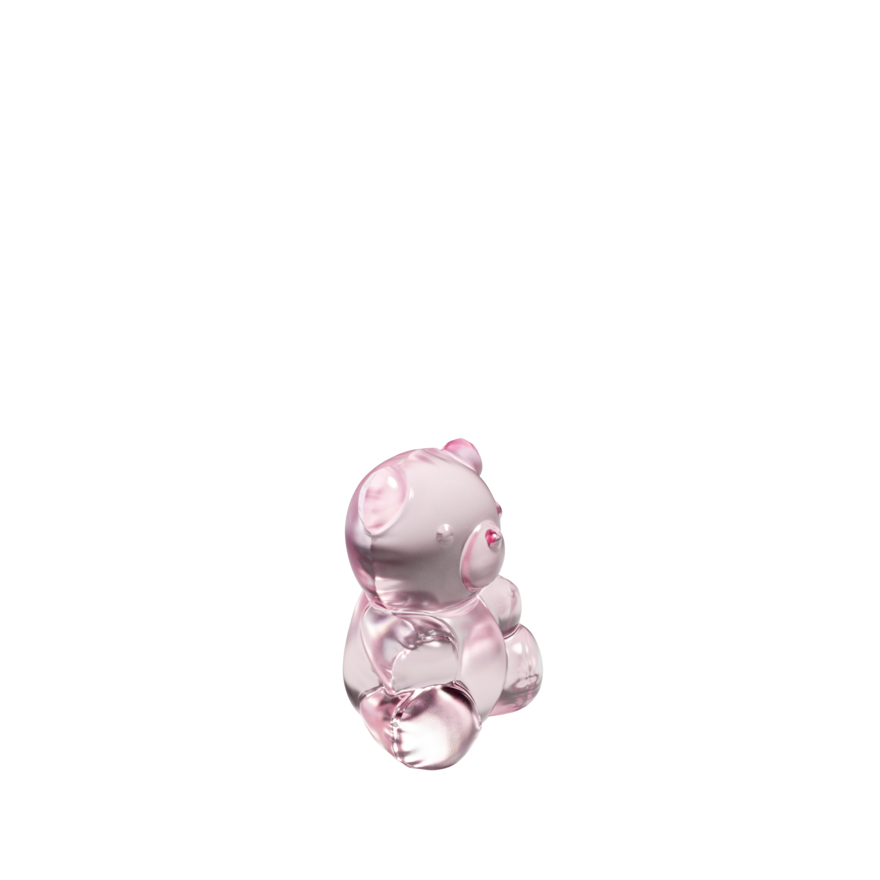 Lalique Teddy Air Piccola Scultura Cristallo Rosa Taglia S