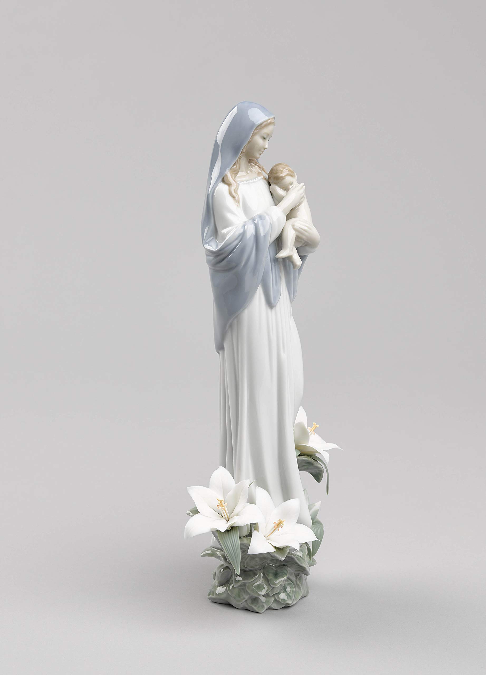 Lladró Sculture Madonna dei Fiori Statuetta Porcellana