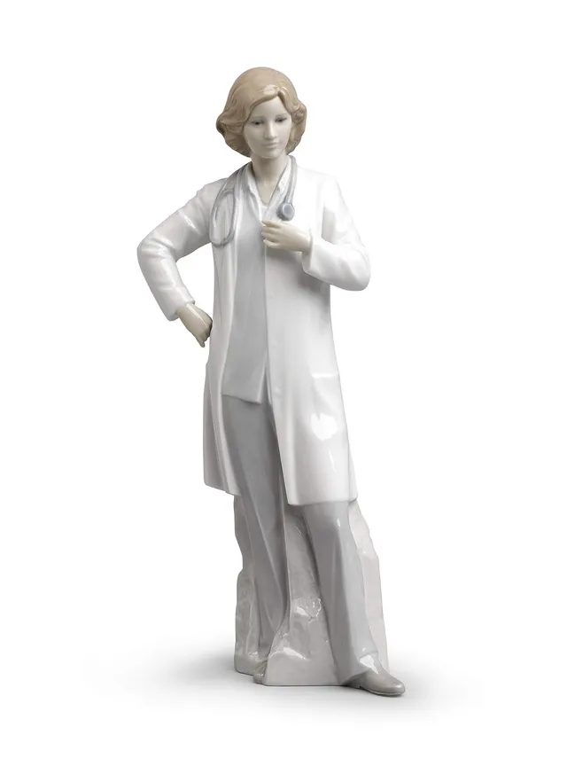 Lladró Sculture Dottoressa statuetta medico porcellana laurea