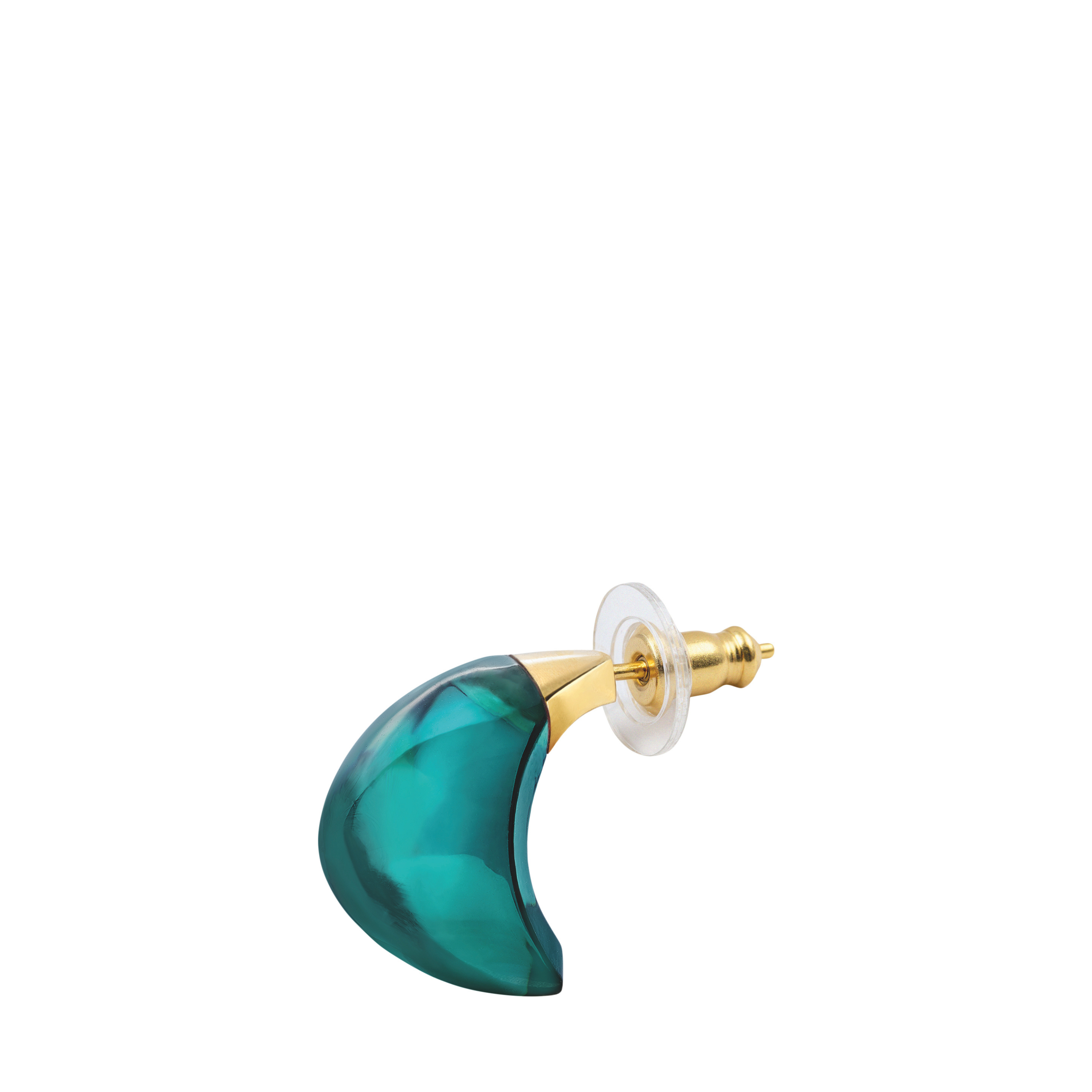 René Lalique Jewellery Orecchini Cabochon Verde Profondo Cristallo