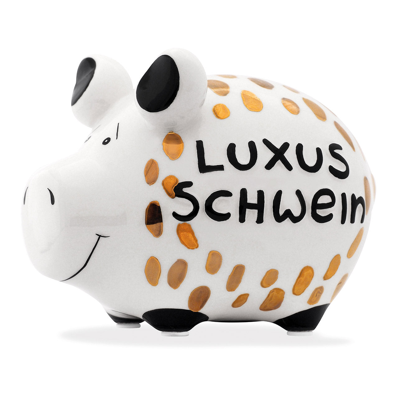 Sparschwein Company Luxus Schwein salvadanaio maialino piccolo bianco oro