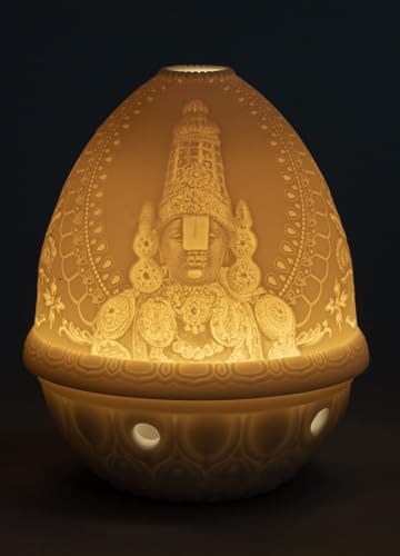 Lladró Lord Balaji Litofania Porcellana LED Ricaricabile