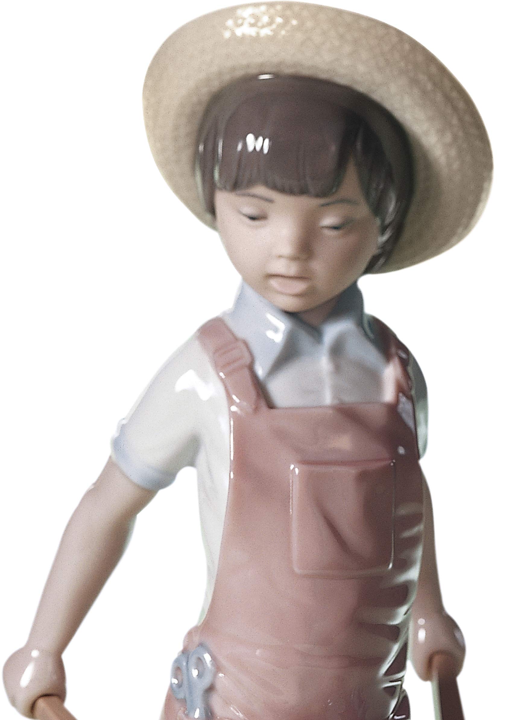 Lladró Sculture Bimbo con Fiori Figurina Porcellana Bambini