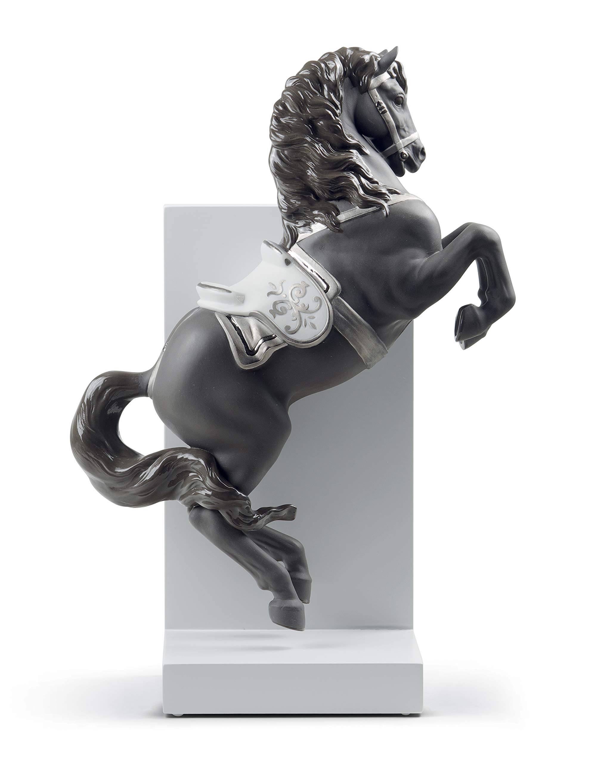 Lladró Sculture Cavallo Courbette statua argento