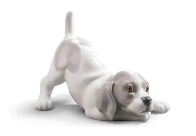 Lladró Sculture Cane Giocherellone figurina cane porcellana
