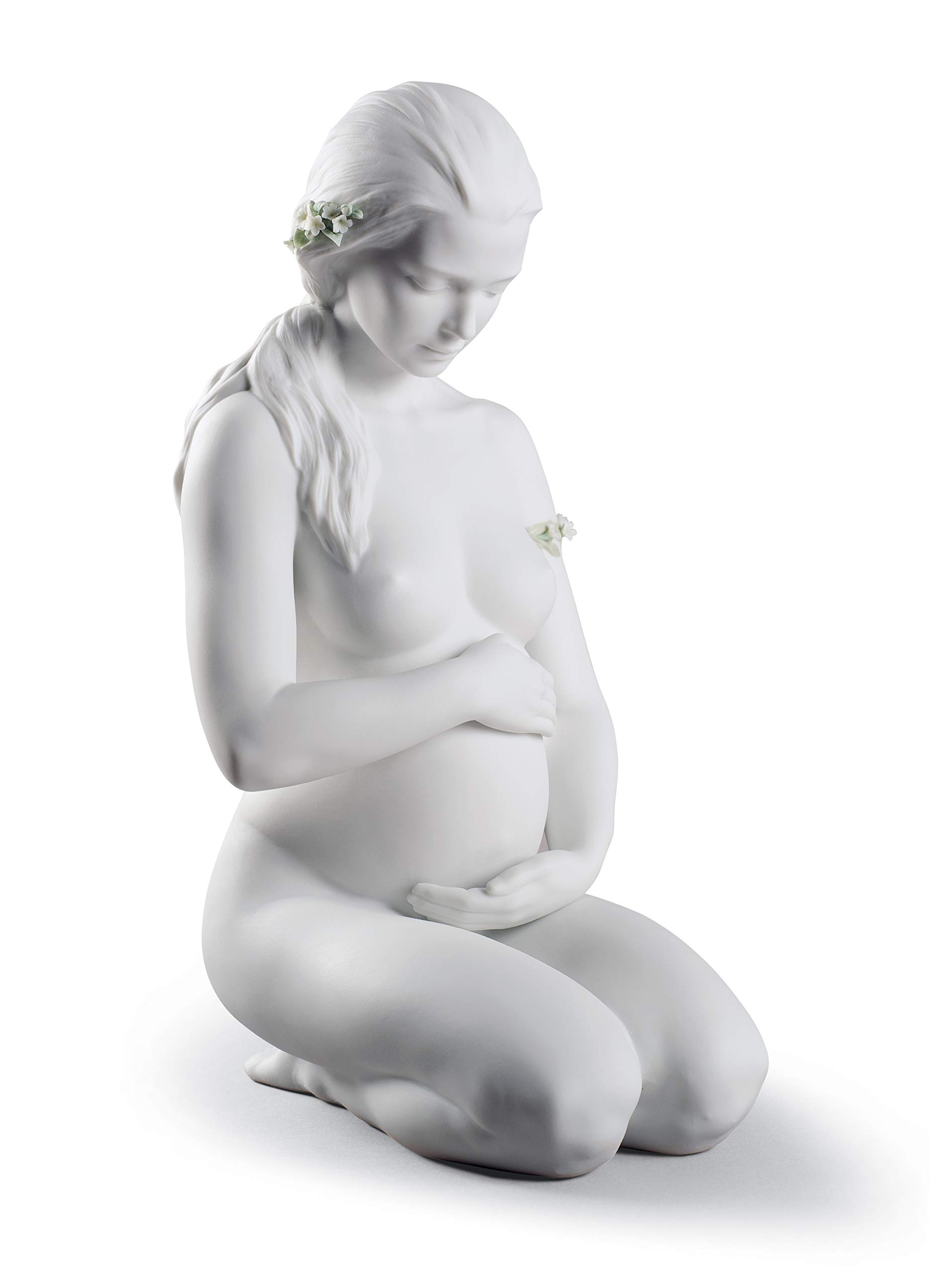 Lladró Sculture Una nuova vita figurina madre porcellana bianca