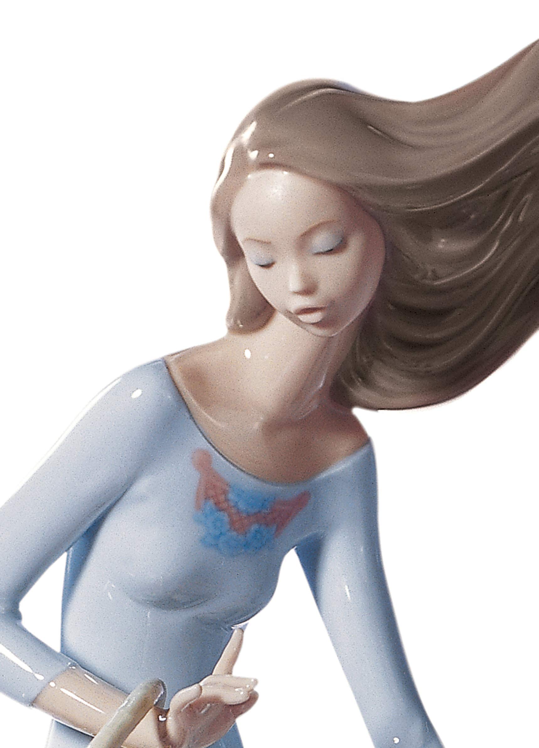 Lladró Profumi Al Vento figurina donna porcellana fiori