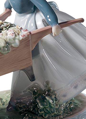 Lladró Bimba Carretta di Fiori figurina porcellana fatta a mano