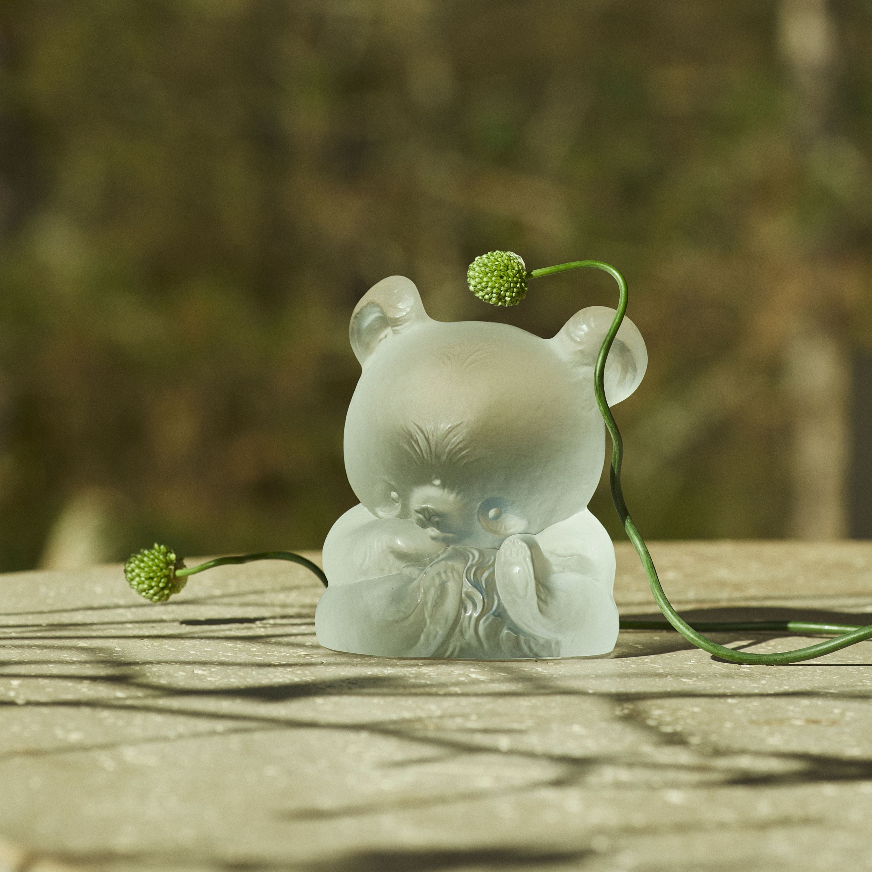 Lalique Art Yuan-Yuan Panda Scultura Cristallo S