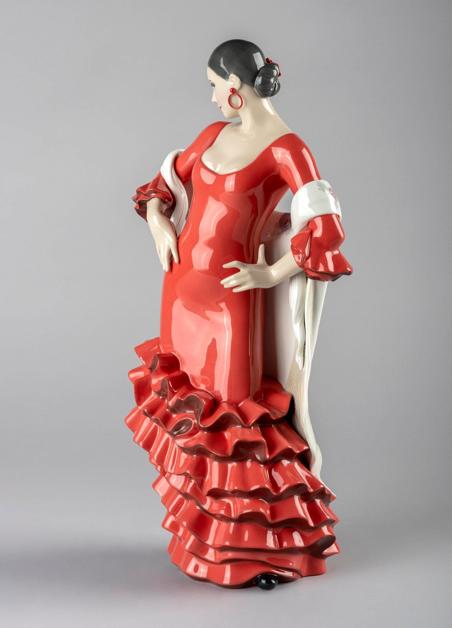 Lladró Anima Flamenco figurina donna porcellana vestito rosso