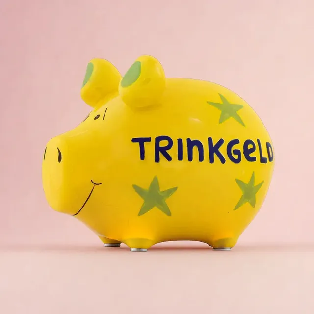 Sparschwein Company Trinkgeld salvadanaio maiale piccolo giallo