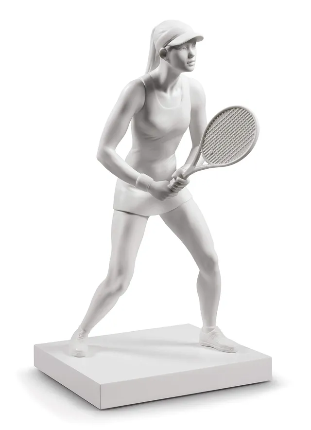 Lladró Sculture Tennista bianco figurina porcellana 30 cm