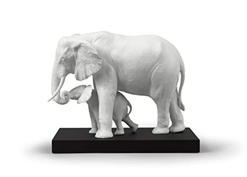 Lladró Alta Porcellana Elefanti Indicando la via scultura bianco