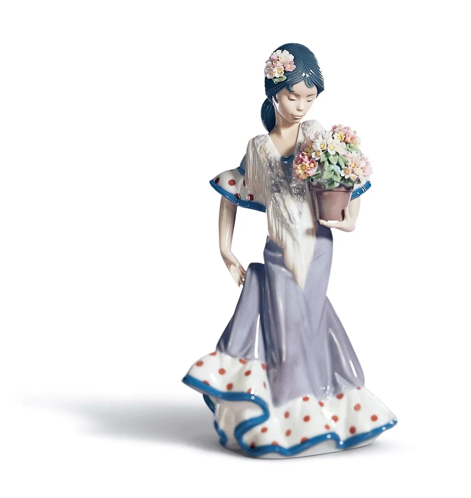 Lladró Sculture Gitana Flor Maria statuetta smaltata 24 cm