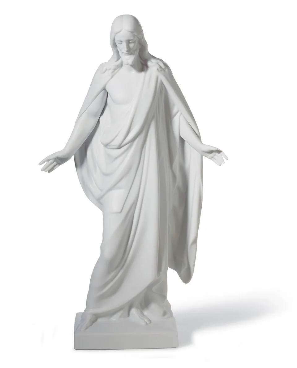 Lladró Sculture Cristo figurina religiosa bianco opaco