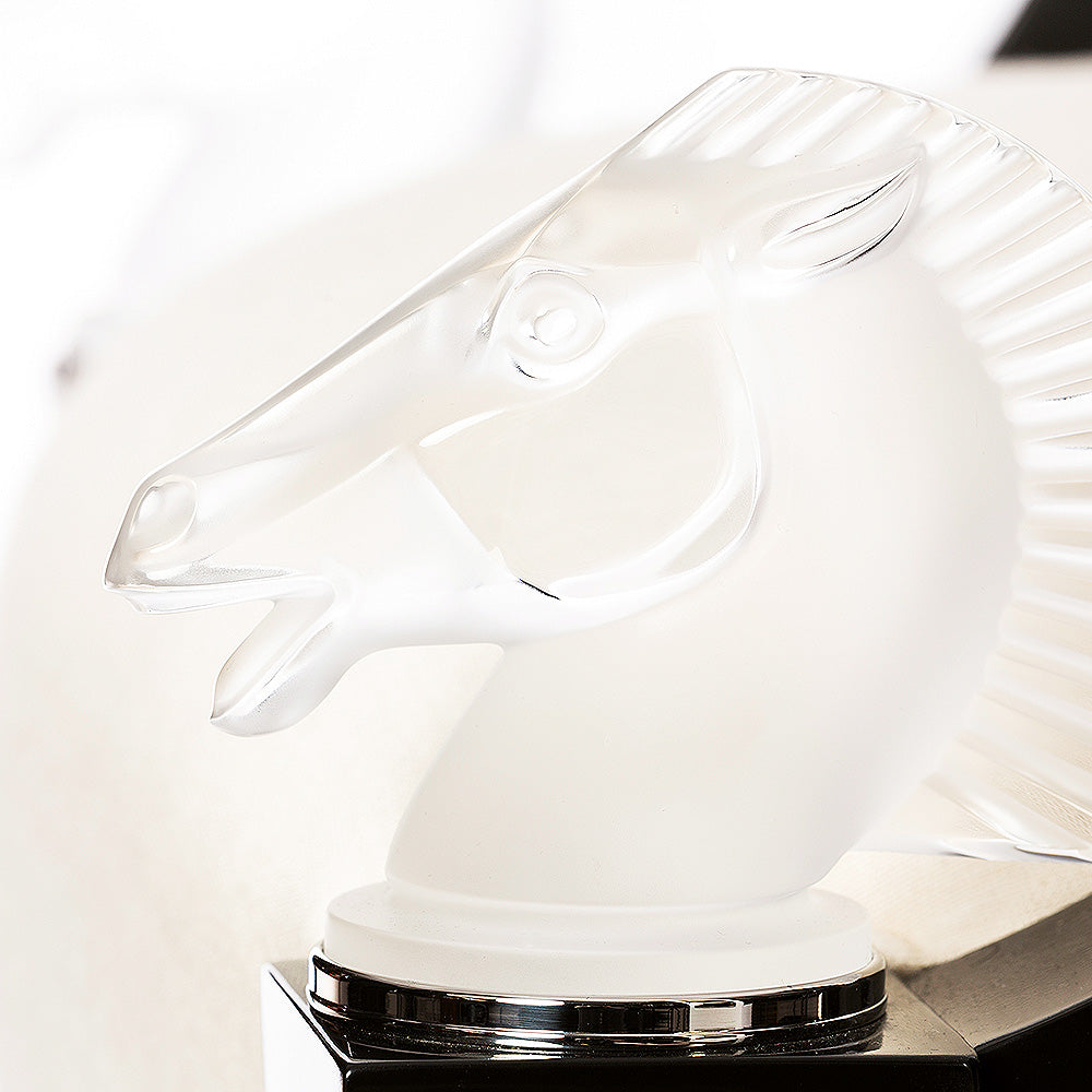 René Lalique Longchamp poltrona cavallo cristallo taglia unica