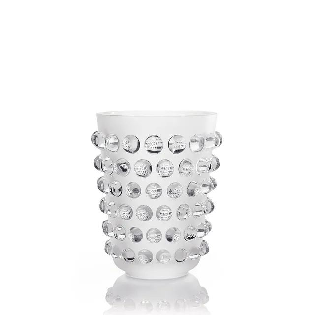 Lalique Mossi vaso in cristallo incolore taglia M