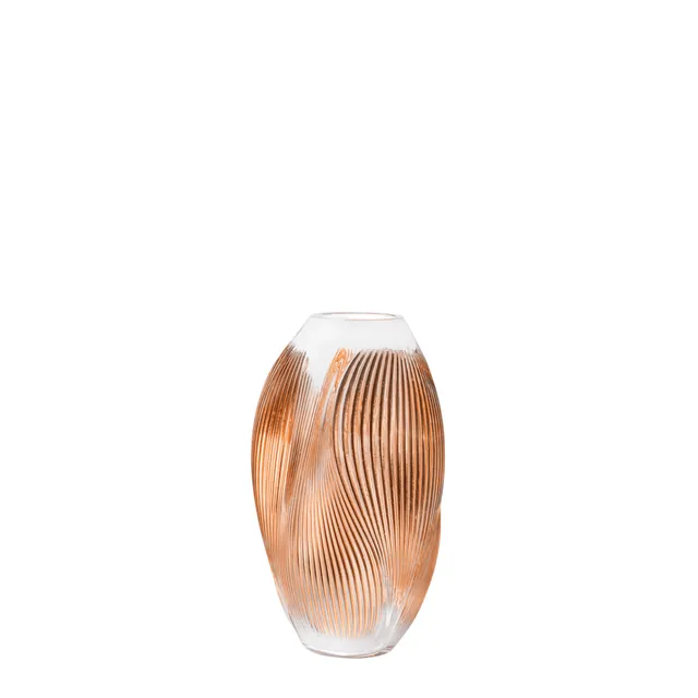 Lalique Alizé vaso cristallo oro rosa taglia M