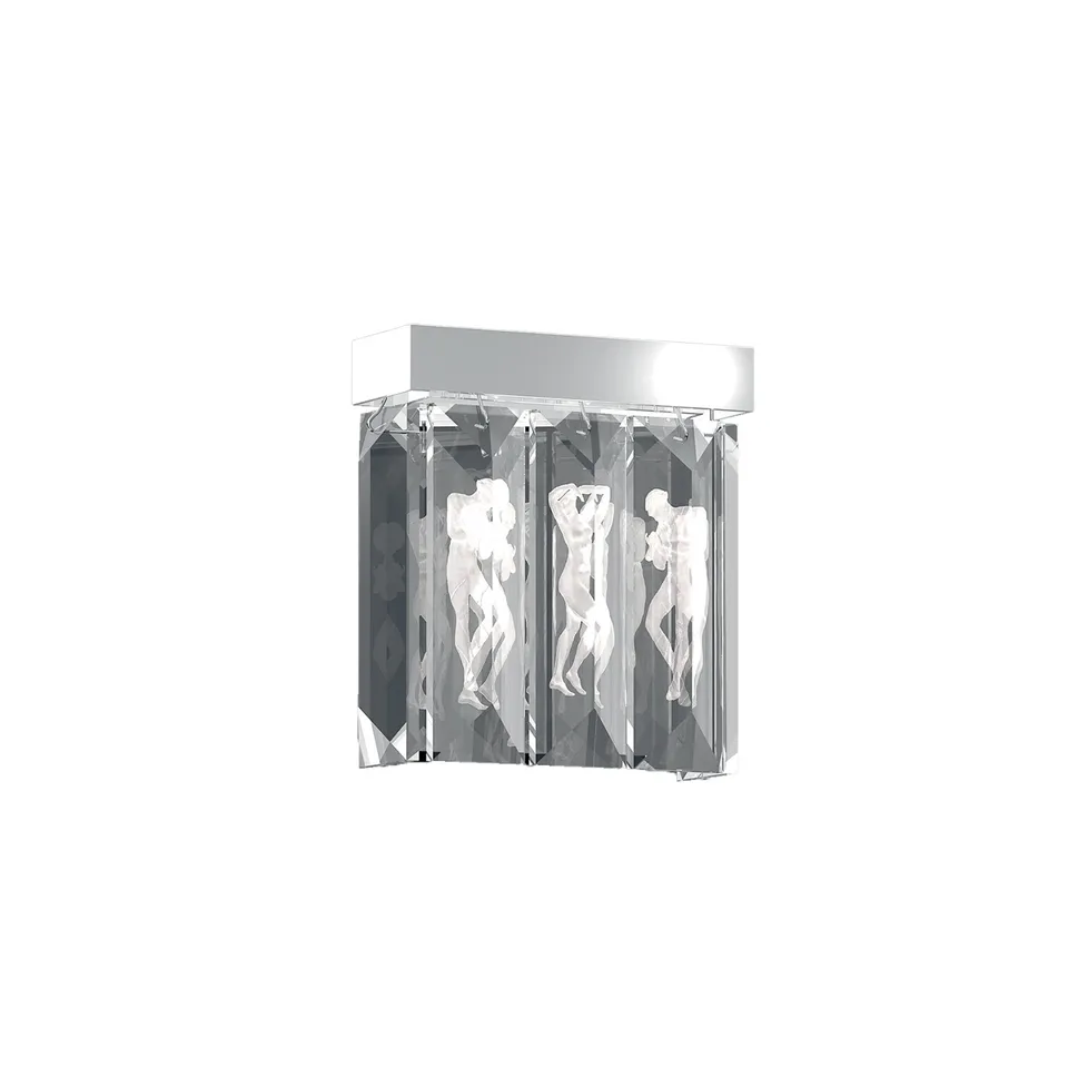René Lalique Serene 5 Prismi applique parete rettangolare cristallo