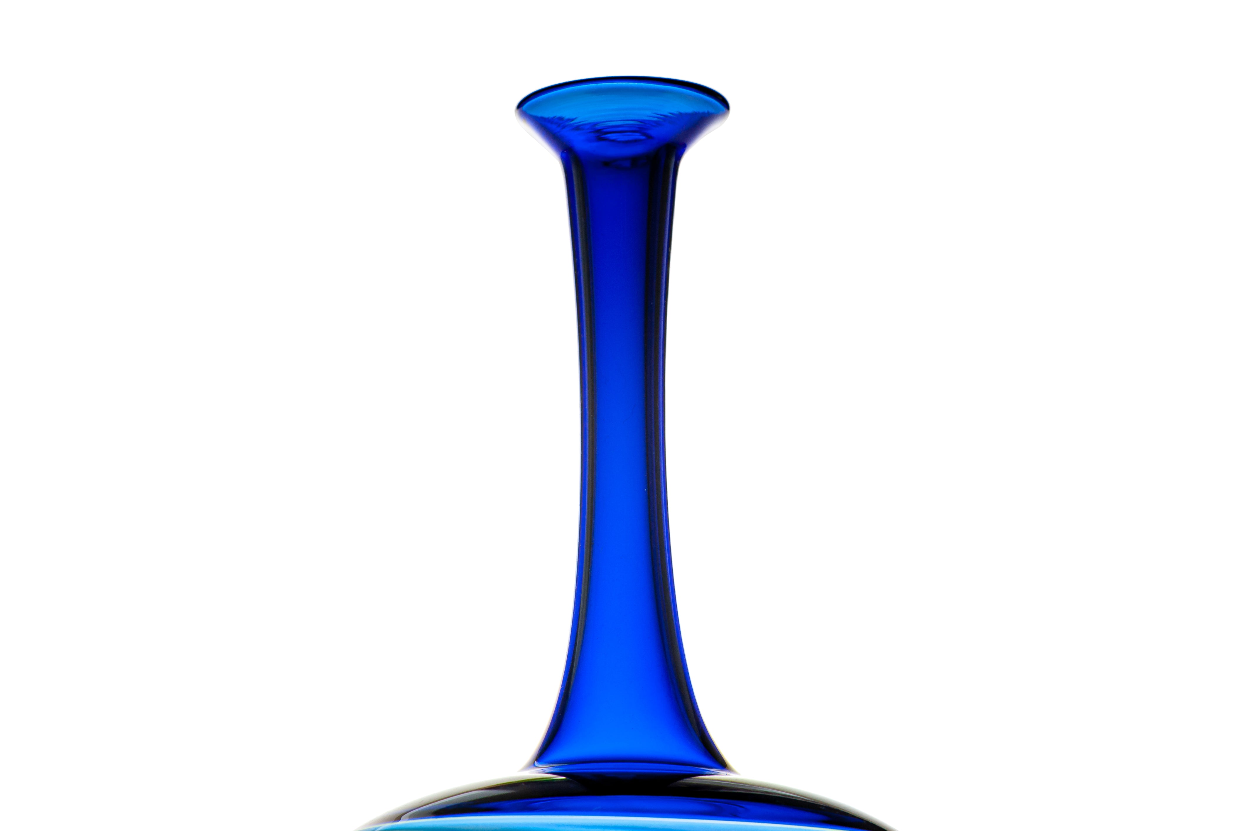 Vaporetto Dolcevita N°7 vaso vetro Murano incalmo 12 cm