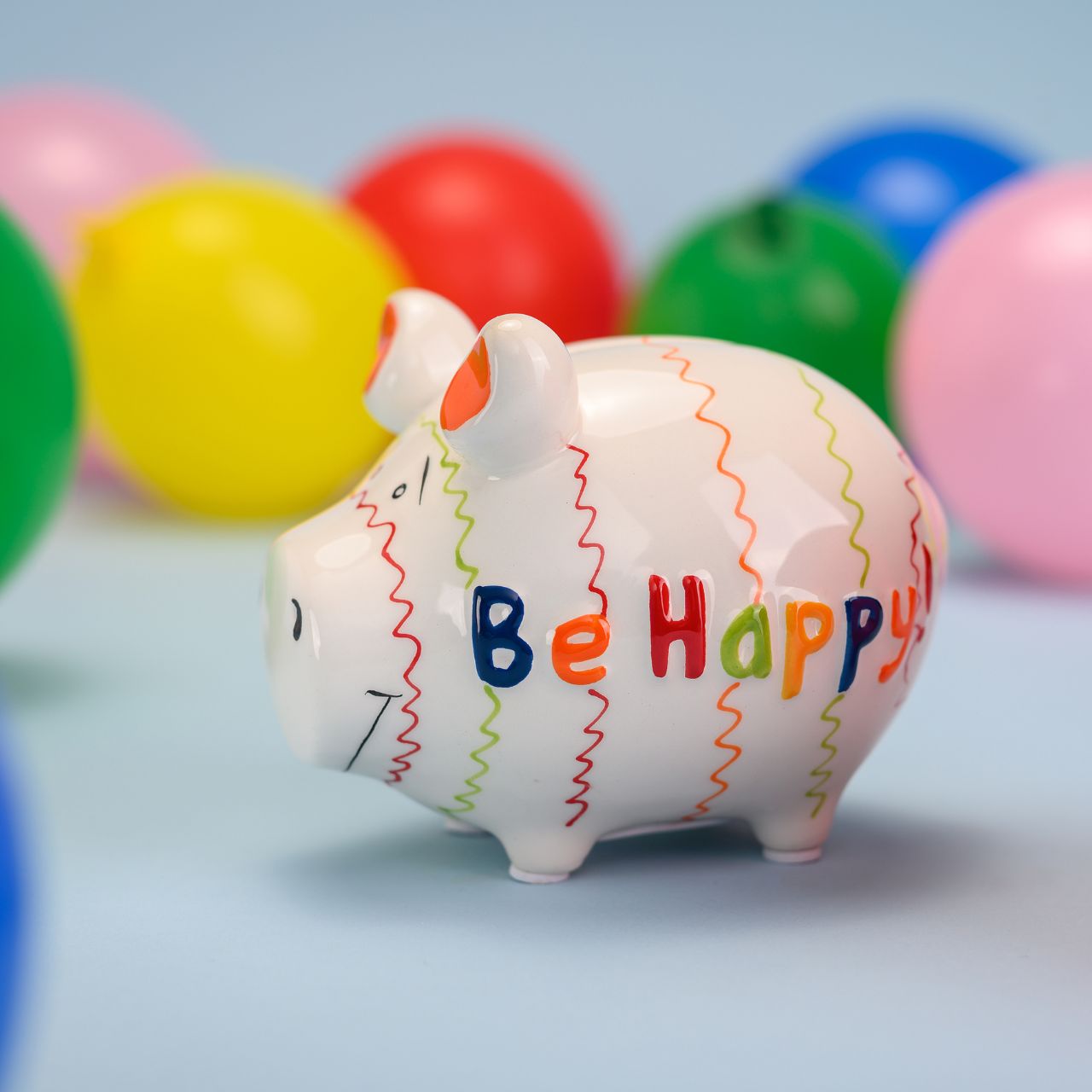 Sparschwein Company Kleinschweine Be Happy salvadanaio maialino ceramica