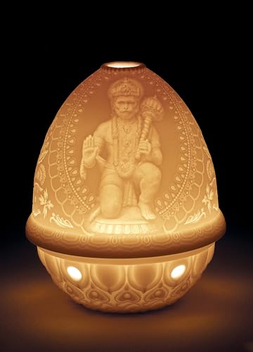Lladró Hanuman litofania in porcellana iconografia indiana
