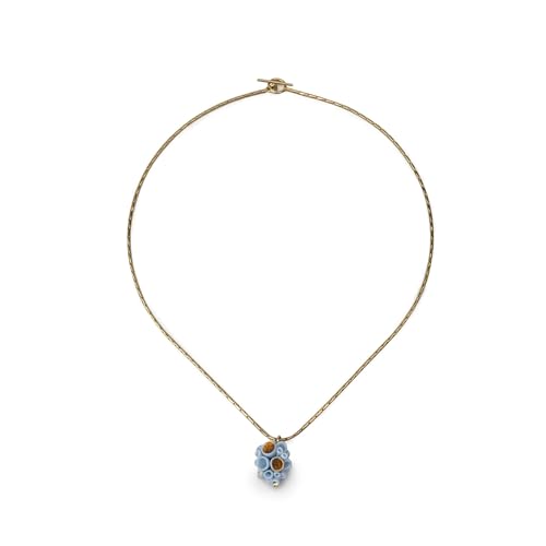 Lladró Coral Reef Ciondolo Pendente Porcellana Azzurro Oro
