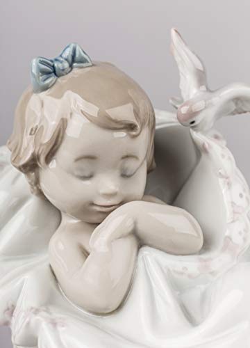 Lladró Sogni D'Oro figurina bambina culla porcellana
