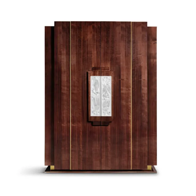 Lalique Merles et Raisins Cabinet Mobile Cristallo Vetro Pressato