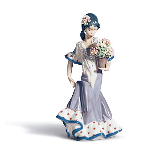 Lladró Sculture Gitana Flor Maria statuetta smaltata 24 cm
