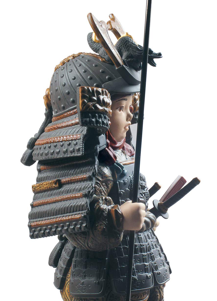 Lladró Bambino Samurai figurina in porcellana da collezione