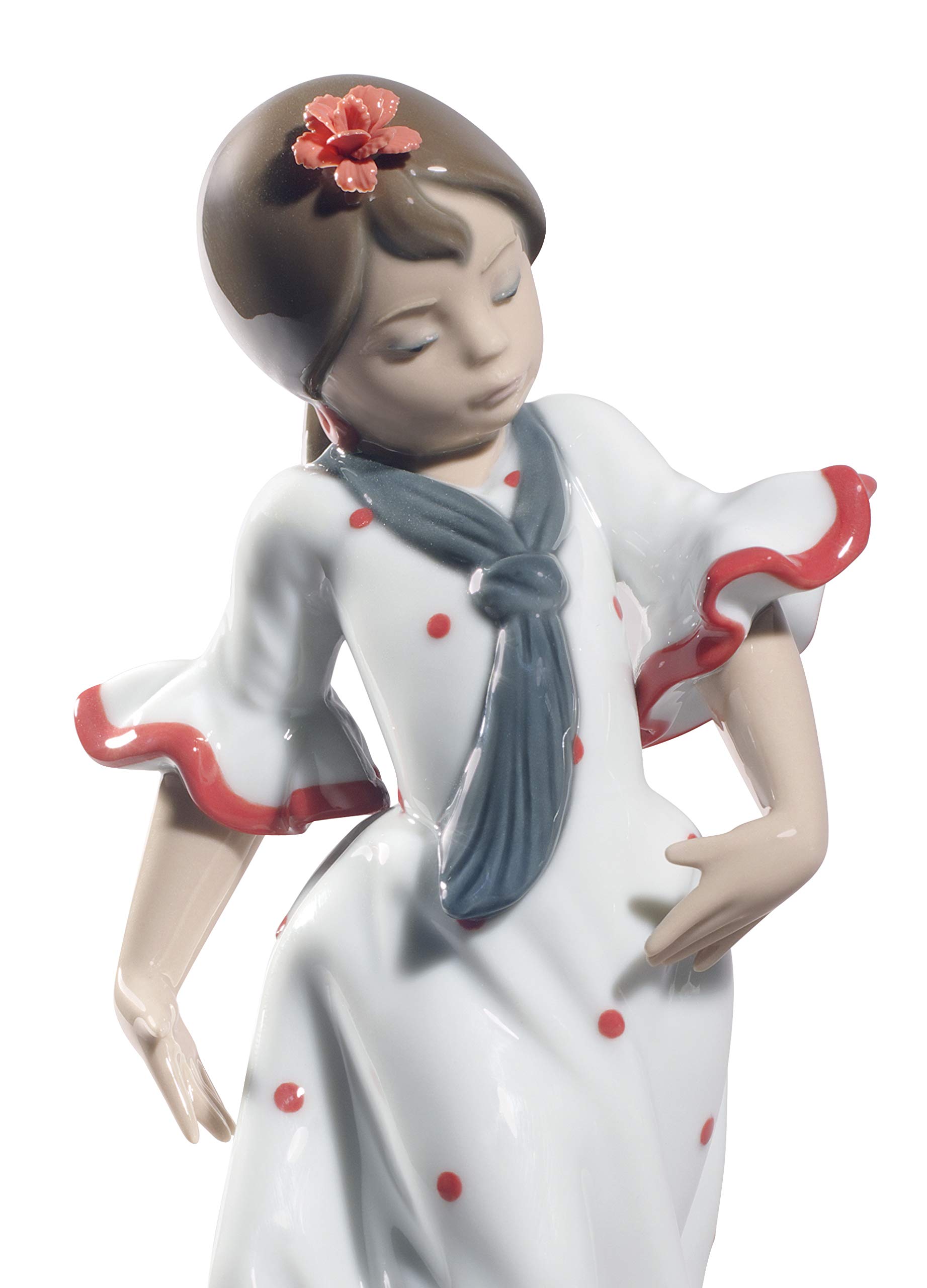 Lladró Ballerina scultura bambina rosso pois porcellana 17 cm