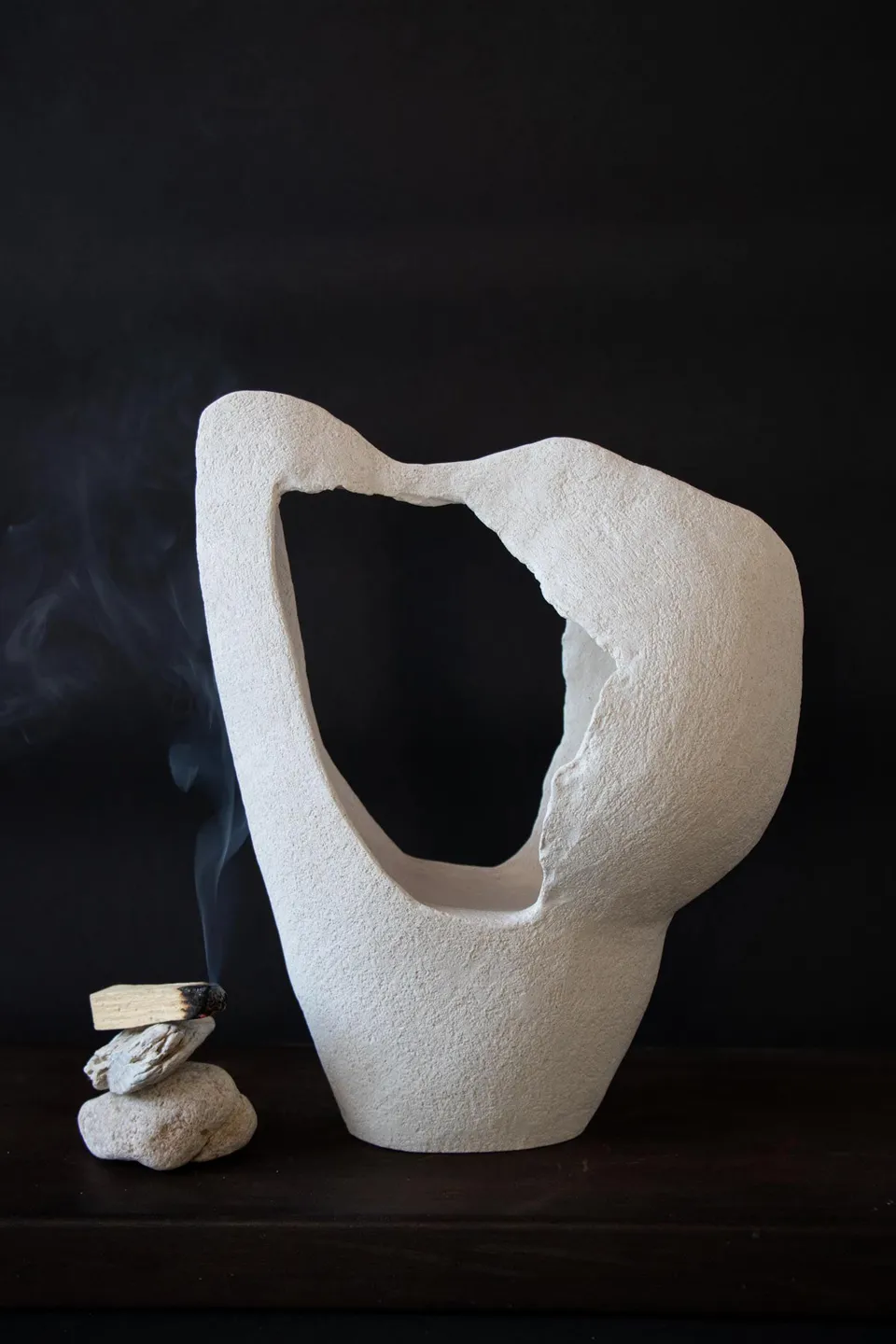 ClaireLune Untitled I scultura ceramica pezzo unico bianco
