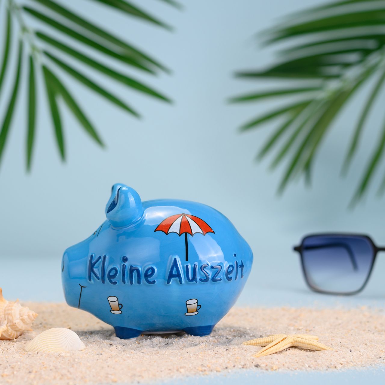 Sparschwein Company Kleine Auszeit salvadanaio piccolo blu