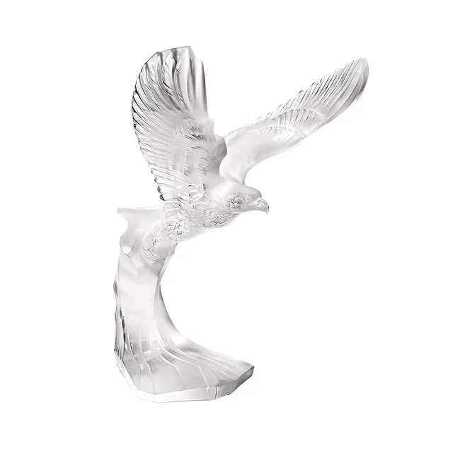 René Lalique Golden Eagle Scultura Cristallo Unica