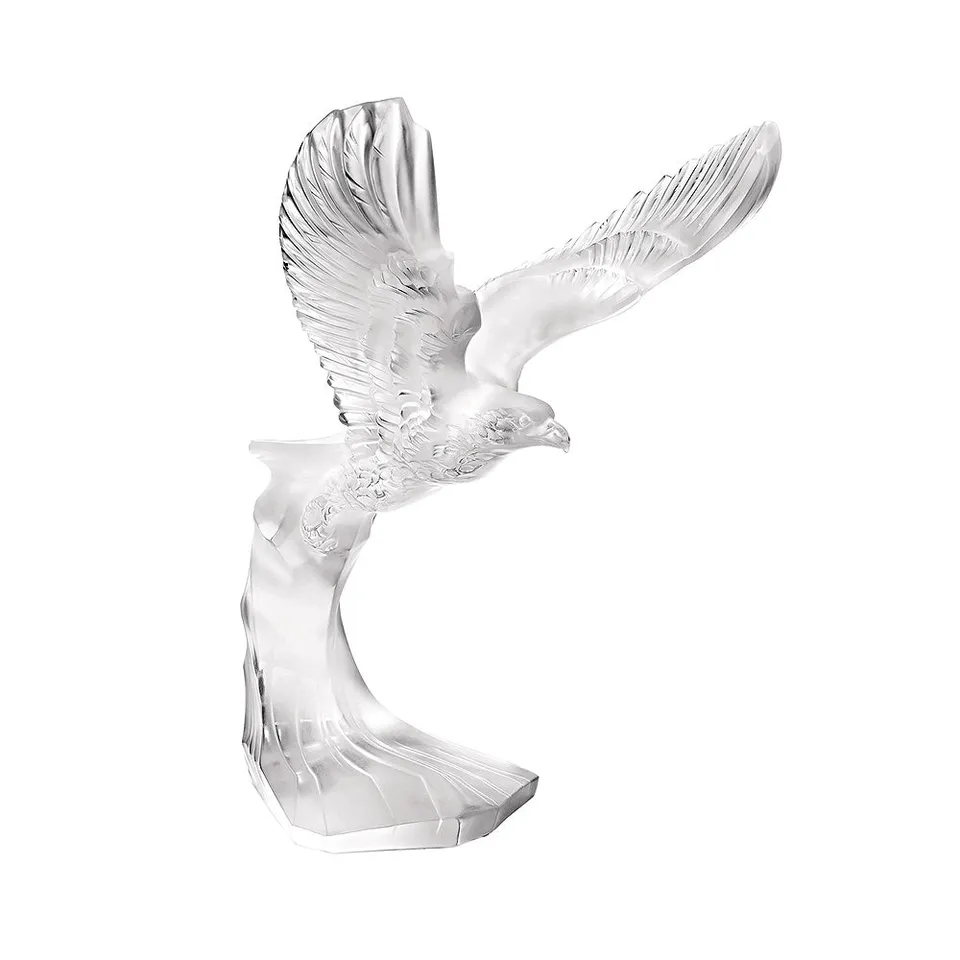 René Lalique Golden Eagle Scultura Cristallo Unica