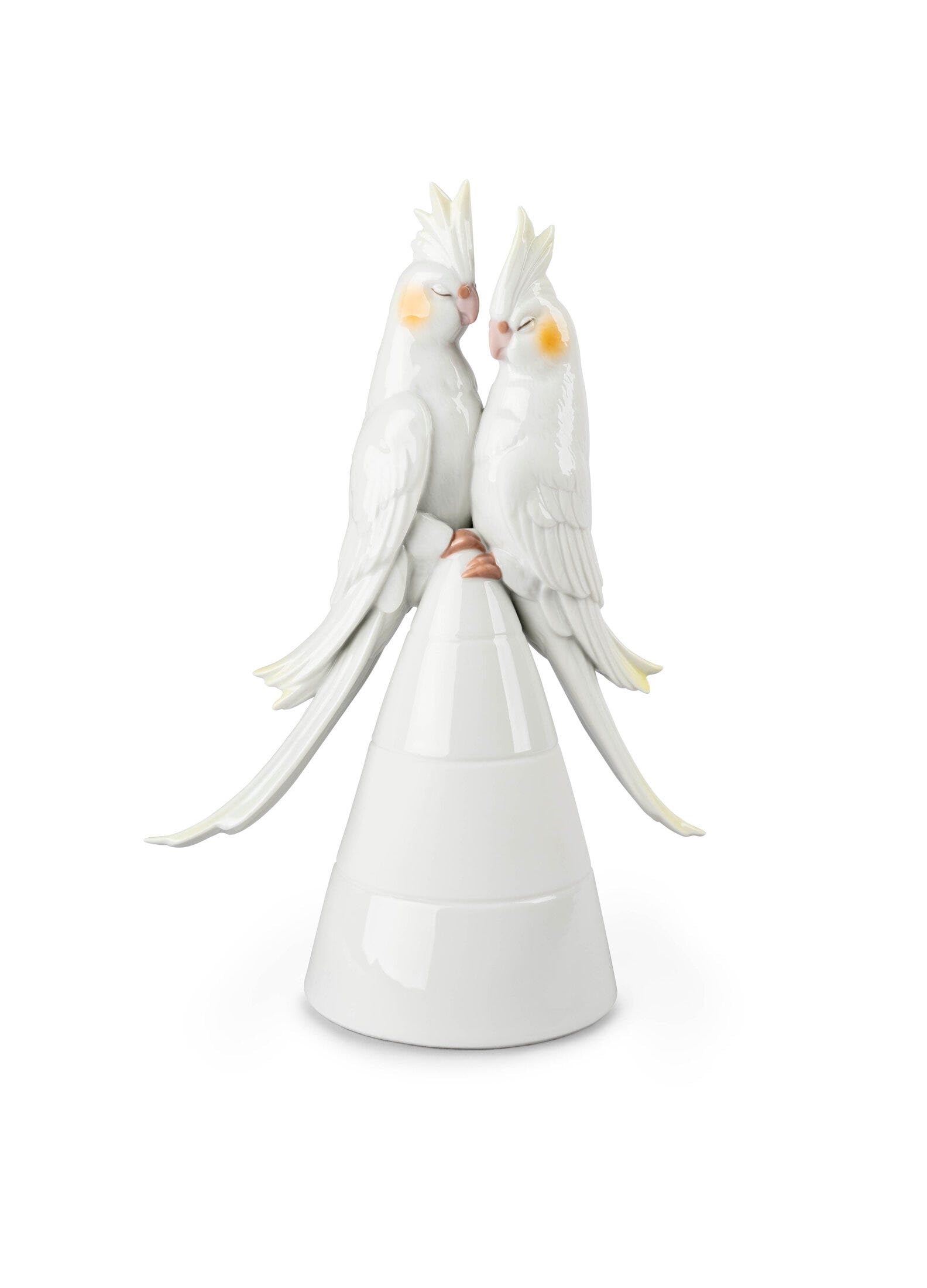 Lladró Ninfe Innamorate scultura porcellana cacatua