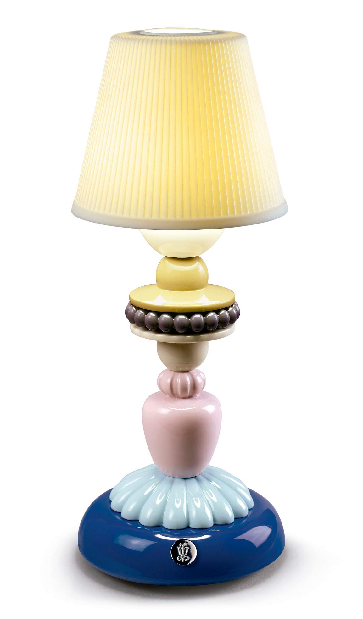 Lladró Firefly Sunflower lampada tavolo porcellana blu