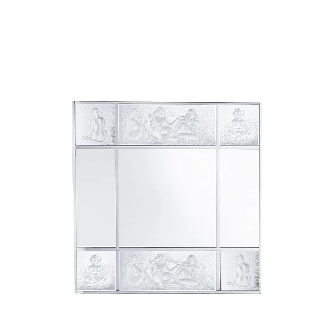 René Lalique Les Causeuses specchio L cristallo donna