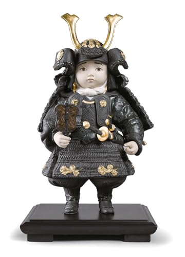 Lladró Sculture Bambino Samurai figurina lustro oro