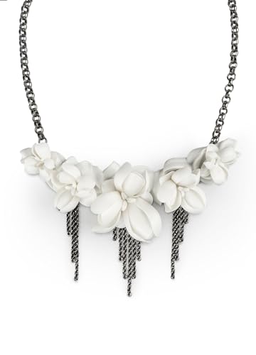 Lladró Gioielli Orchidea Collana in porcellana fiore bianco