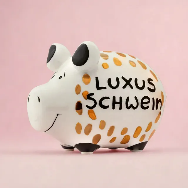 Sparschwein Company Luxus Schwein salvadanaio maialino piccolo bianco oro