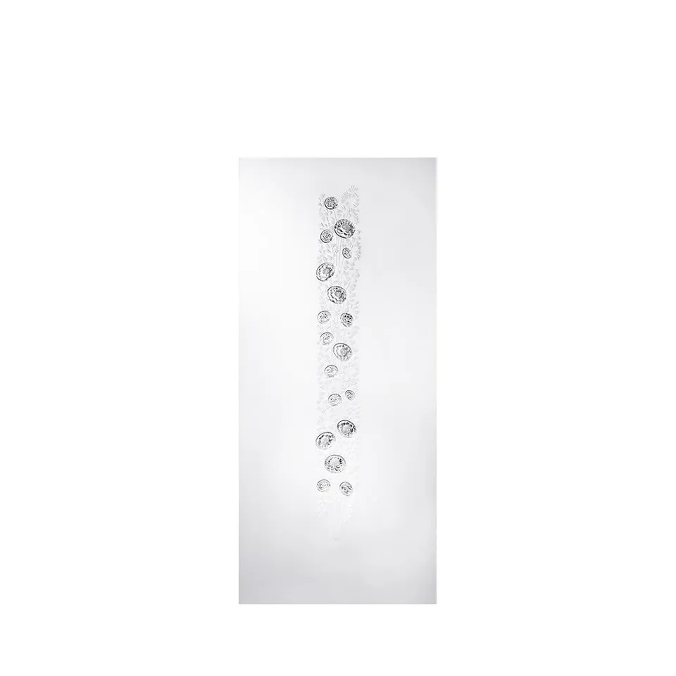 René Lalique Bouquet pannello vetro satinato incolore