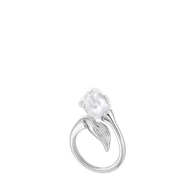 René Lalique Muguet anello argento mughetto misura 53