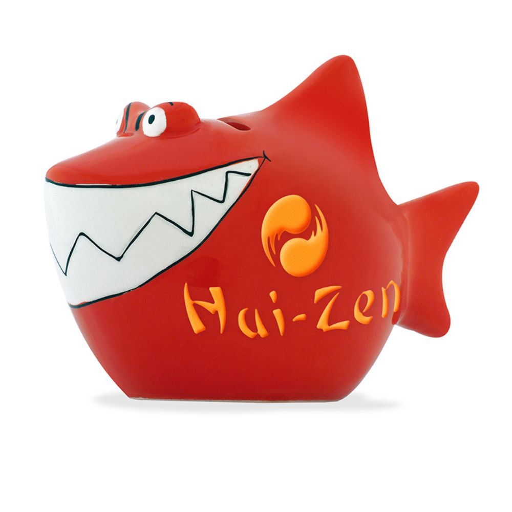 Sparschwein Company Kleinhaie Hai-Zen salvadanaio piccolo rosso