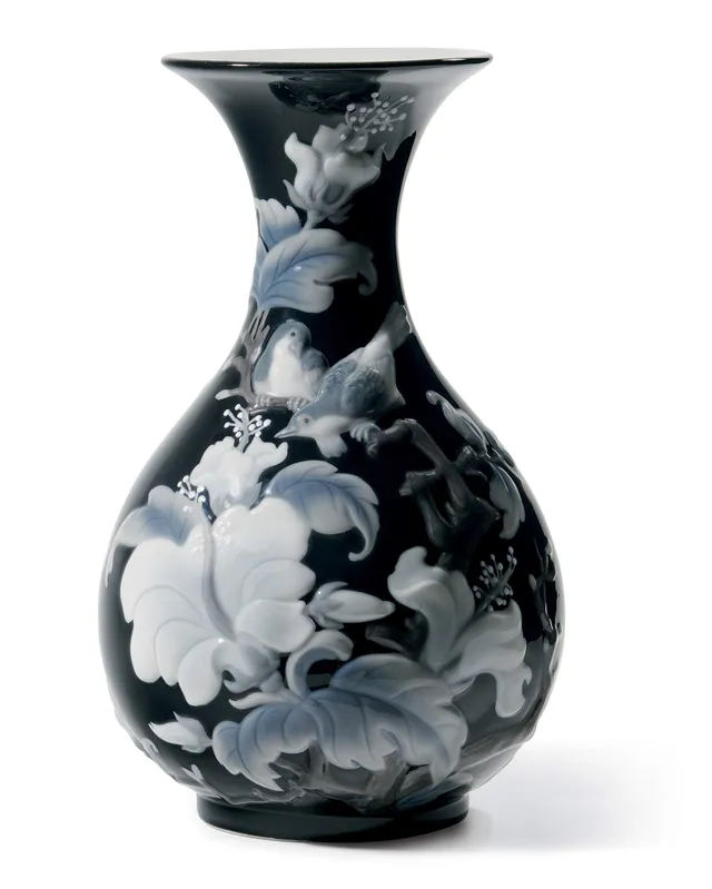 Lladró Accessori Decorativi Vaso Passerotti vaso nero