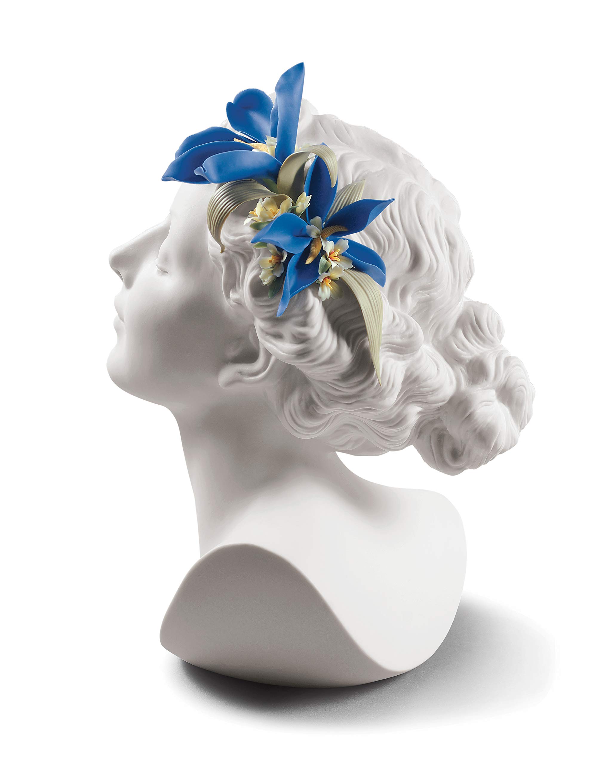 Lladró Sculture Busto Donna Daisy scultura fiori blu