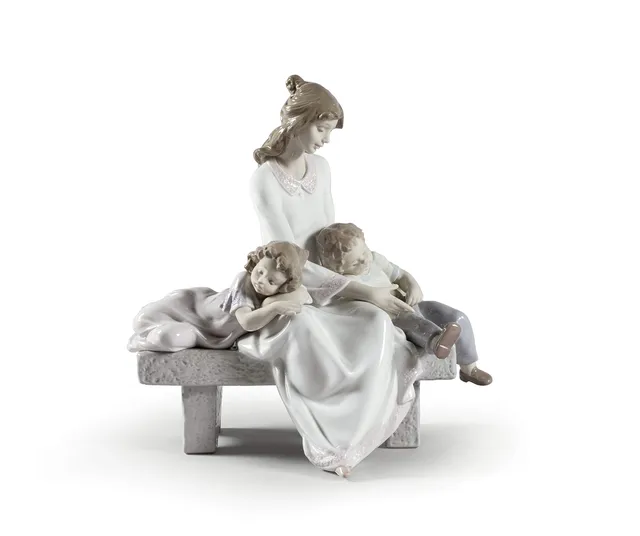 Lladró Sculture Madre Stanchi di Giocare figurina porcellana