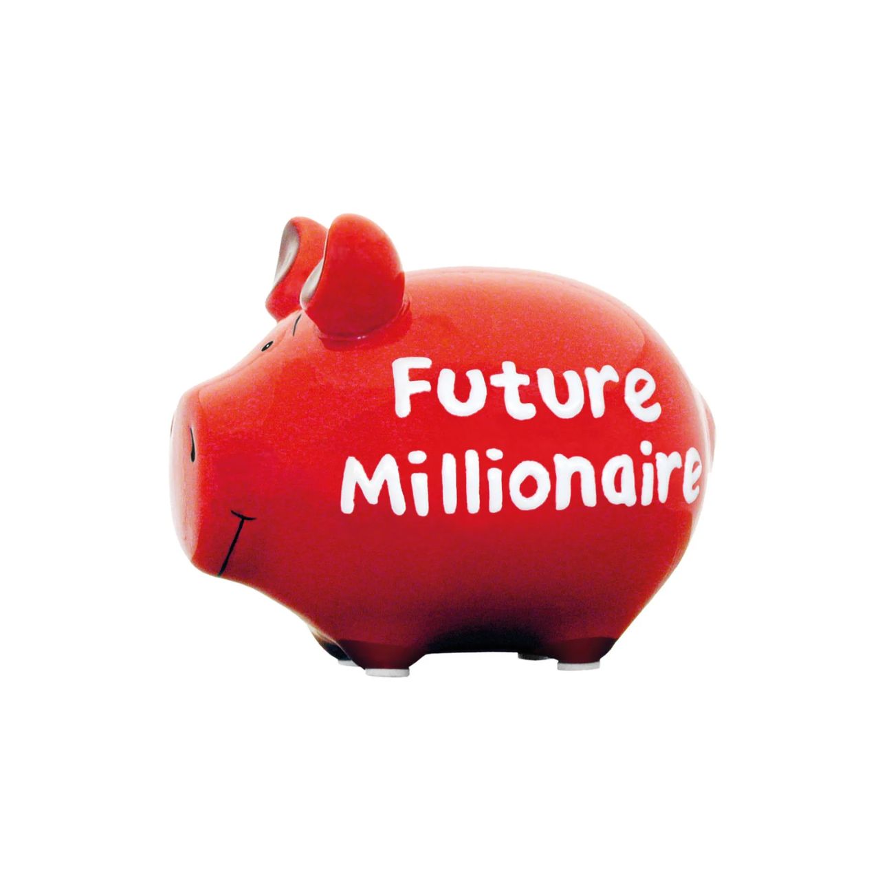 Sparschwein Company Future Millionaire salvadanaio maialino rosso